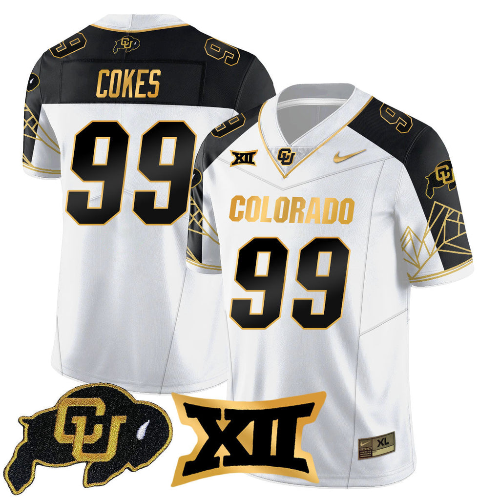 Men's Colorado Buffaloes 2024 Vapor Limited Gold Jersey N3 - All Stitched - image 36