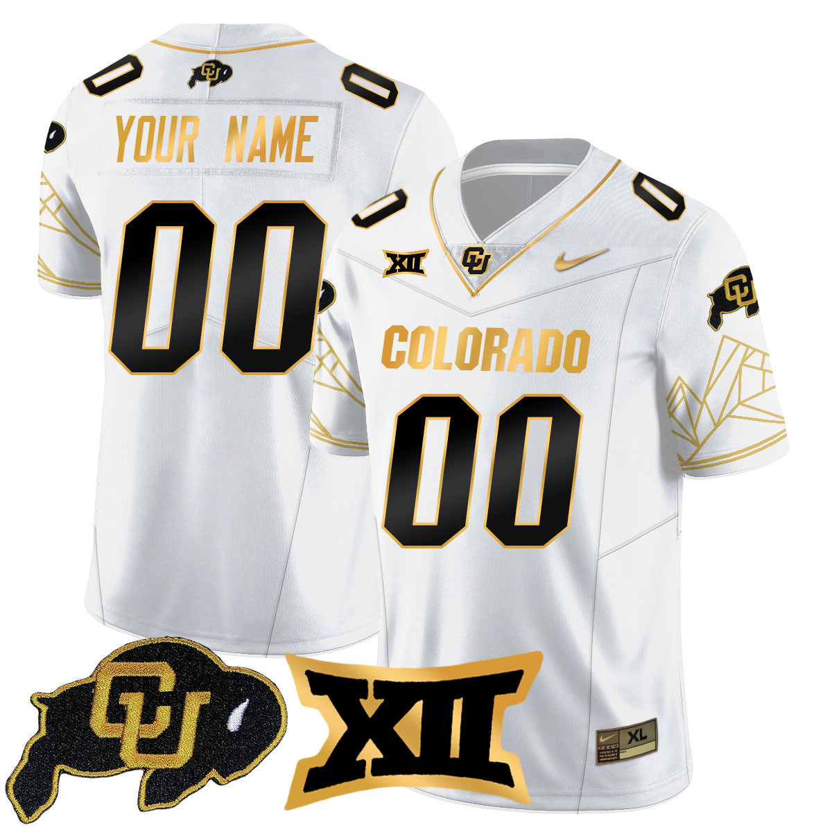Custom Name/Gender Colorado Buffaloes 2024 Vapor Limited Gold Jersey N3 - All Stitched - image 5