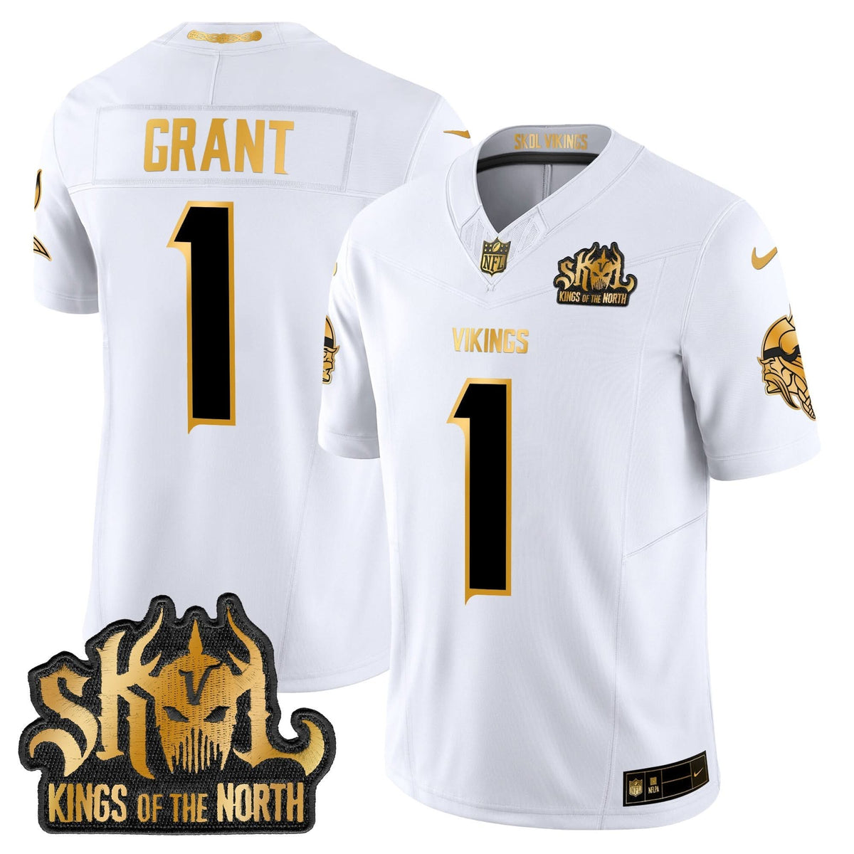 MV 2024 Winter Warrior Skol Patch Gold Vapor Limited Jersey - image 5