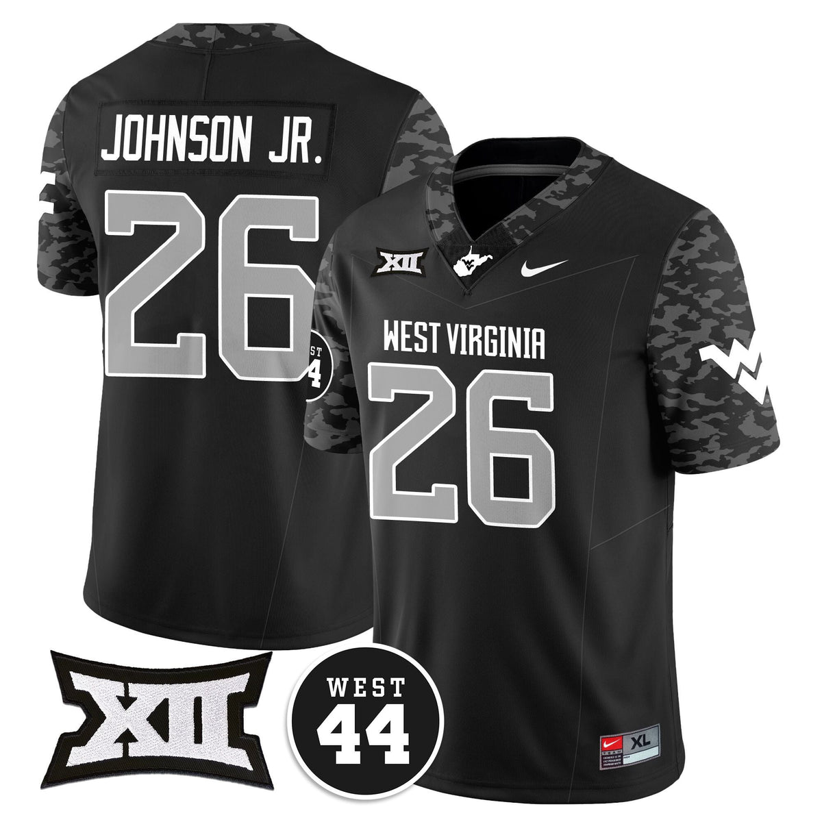 Women's West Virginia Mountaineers 2024 Vapor Limited Jersey - All Stitched - Honor Jerry West - image 4