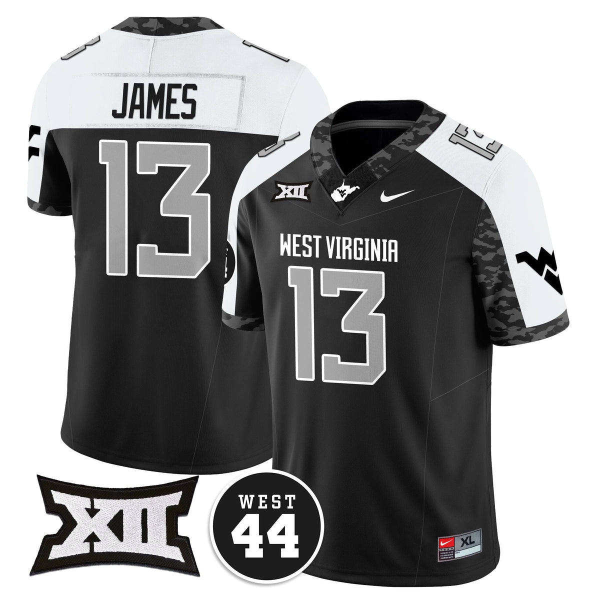 Men's West Virginia Mountaineers 2024 Vapor Limited Jersey - All Stitched - Honor Jerry West - image 7