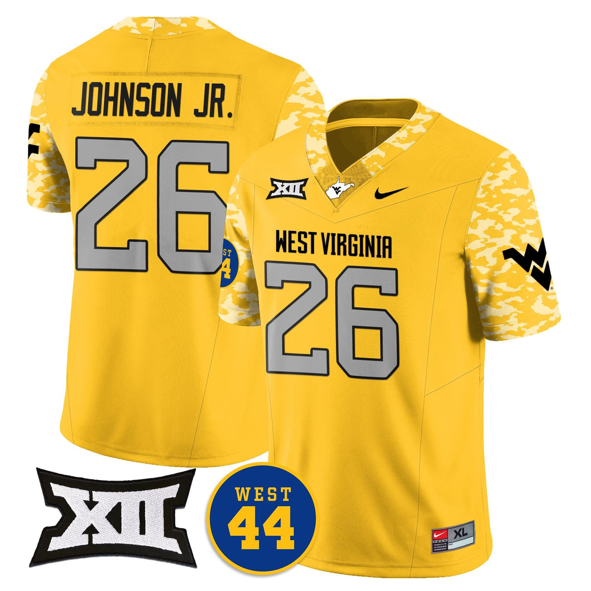 Women's West Virginia Mountaineers 2024 Vapor Limited Jersey - All Stitched - Honor Jerry West - image 14