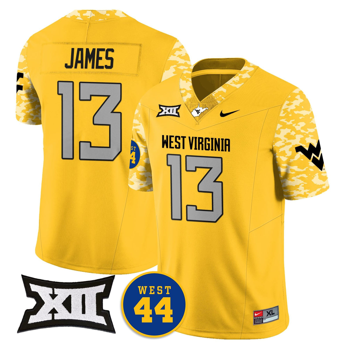 Women's West Virginia Mountaineers 2024 Vapor Limited Jersey - All Stitched - Honor Jerry West - image 12