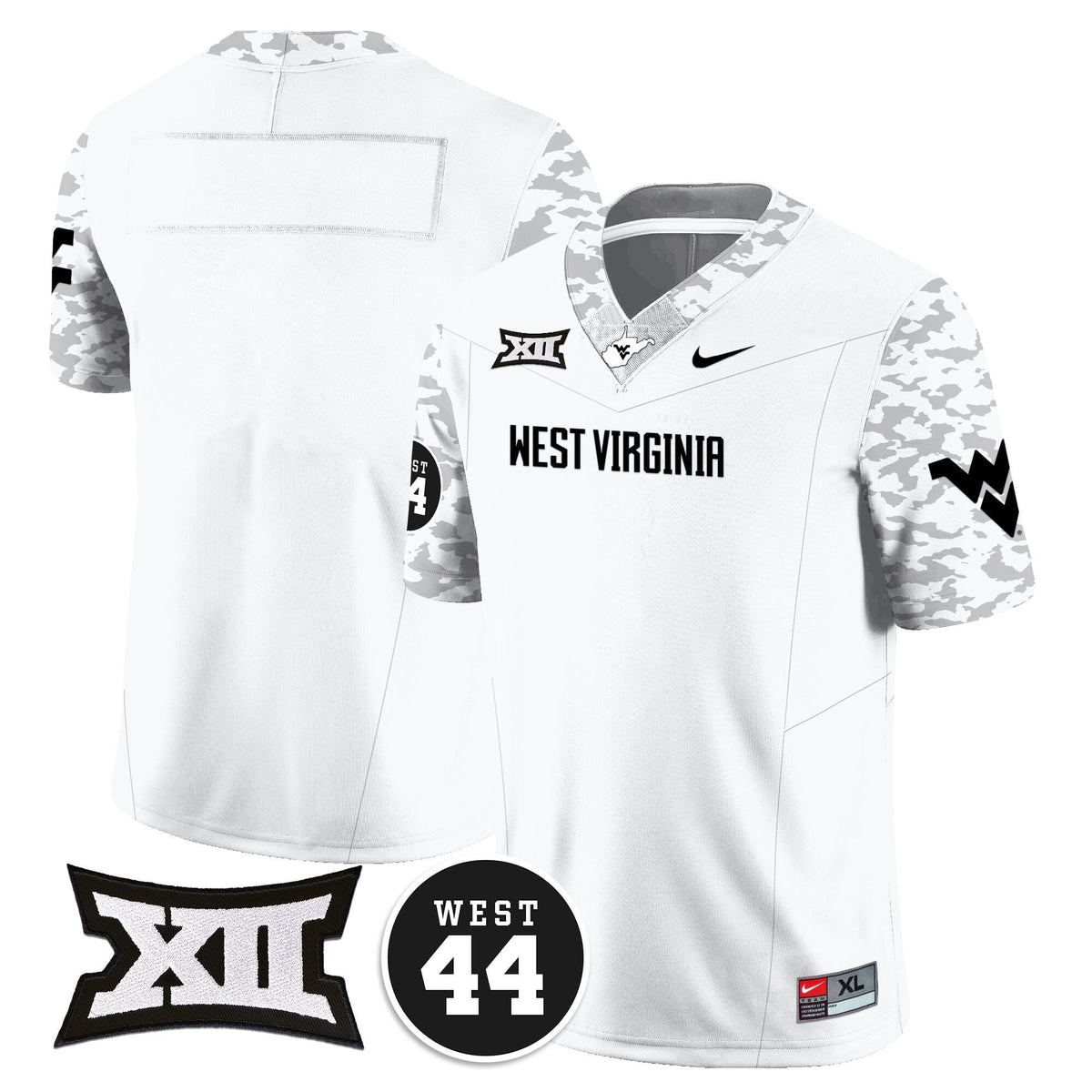 Men's West Virginia Mountaineers 2024 Vapor Limited Jersey - All Stitched - Honor Jerry West - image 25