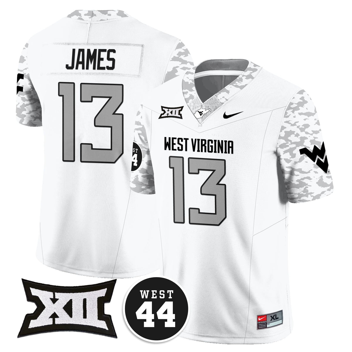Men's West Virginia Mountaineers 2024 Vapor Limited Jersey - All Stitched - Honor Jerry West - image 22