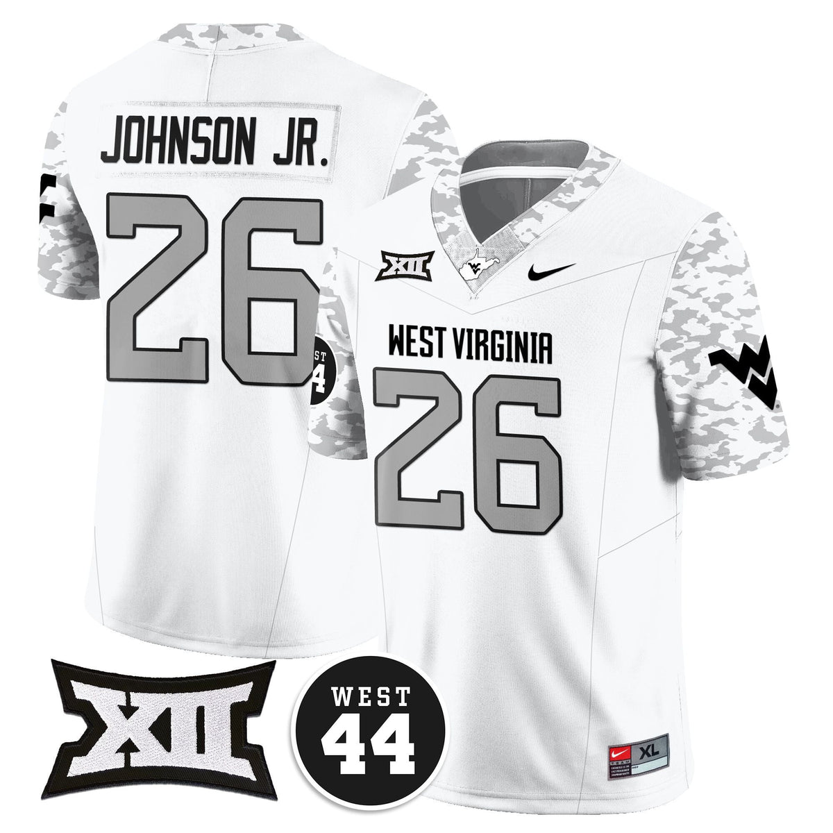 Women's West Virginia Mountaineers 2024 Vapor Limited Jersey - All Stitched - Honor Jerry West - image 24