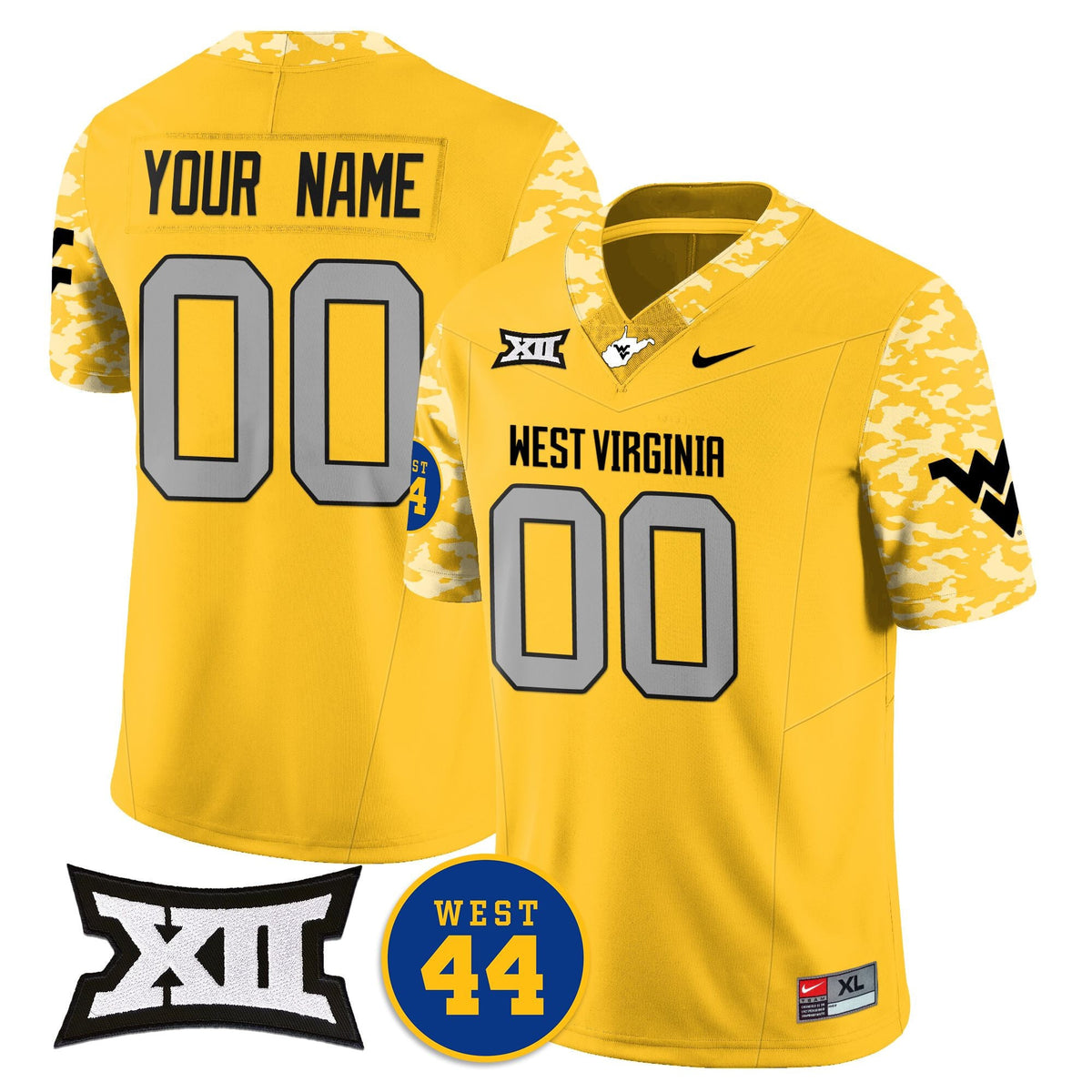 Custom Name/Gender West Virginia Mountaineers 2024 Vapor Limited Jersey - All Stitched - Honor Jerry West - image 3