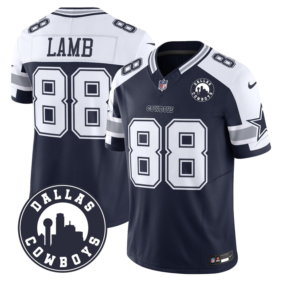 DAL "Dallas City" Patch Vapor Limited Jersey - image 24