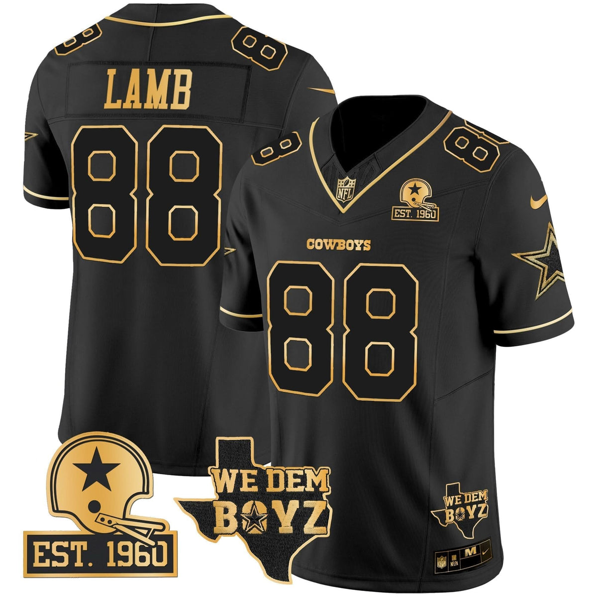 DAL Est. 1960 & We Dem Boyz Patch Gold Vapor Limited Jersey V2 - image 17