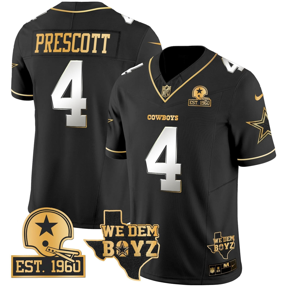 DAL Est. 1960 & We Dem Boyz Patch Gold Vapor Limited Jersey V2 - image 9