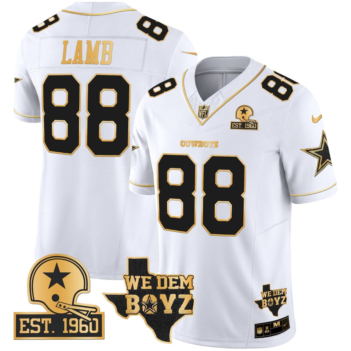DAL Est. 1960 & We Dem Boyz Patch Gold Vapor Limited Jersey V2 - image 48