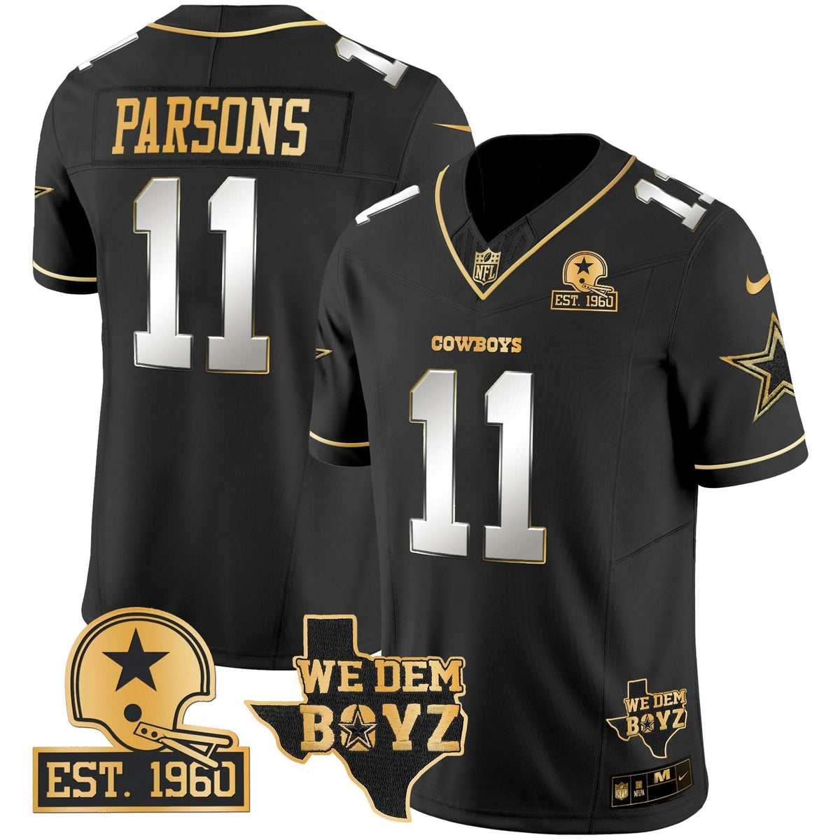 DAL Est. 1960 & We Dem Boyz Patch Gold Vapor Limited Jersey V2 - image 8