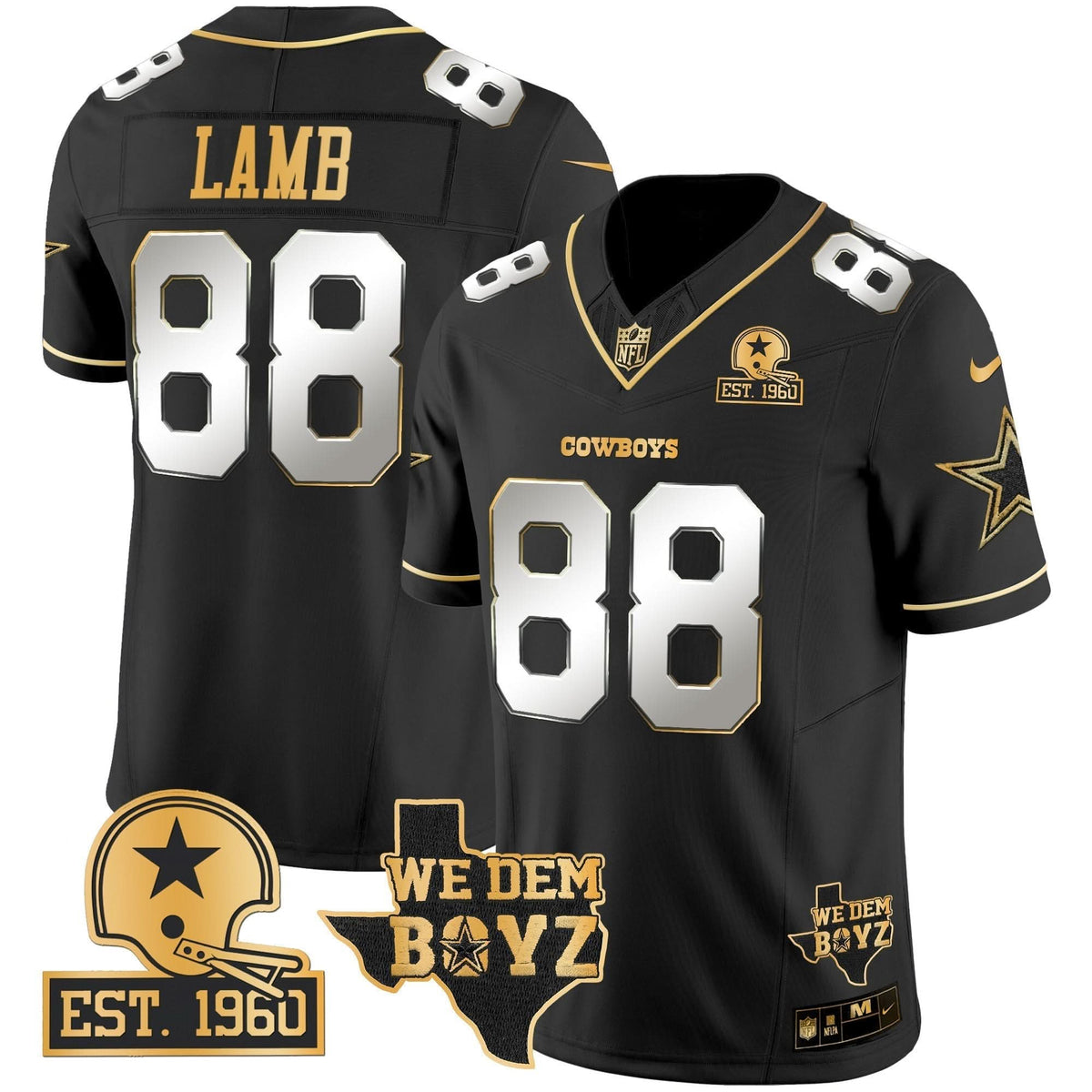 DAL Est. 1960 & We Dem Boyz Patch Gold Vapor Limited Jersey V2 - image 10