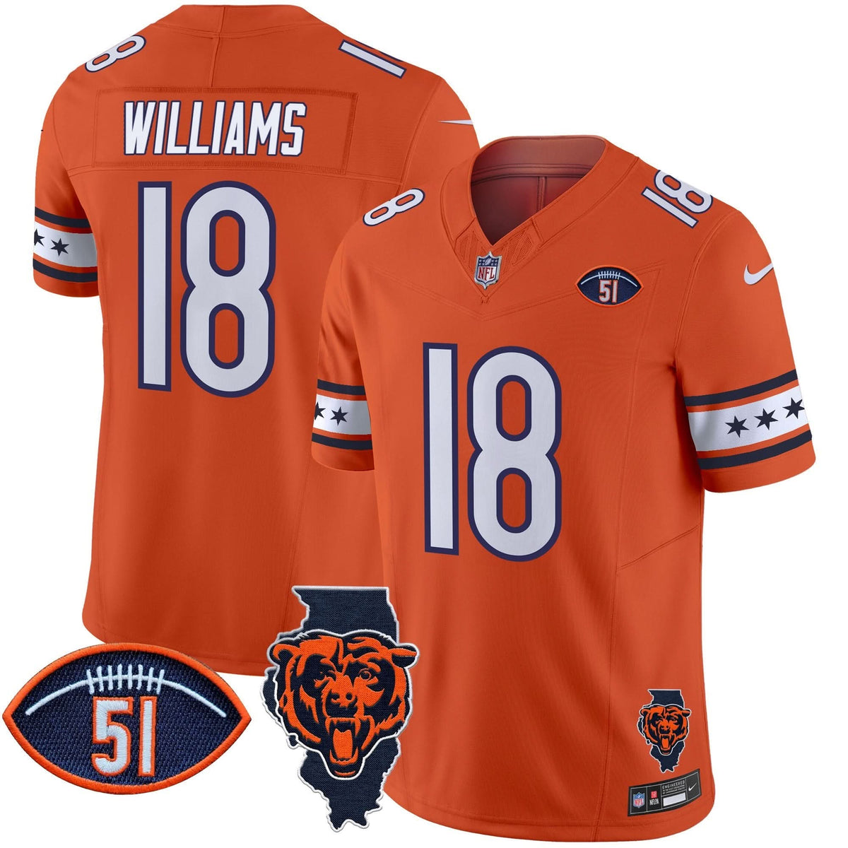 CHI Illinois & Dick Butkus Patch Vapor Limited Jersey - image 15