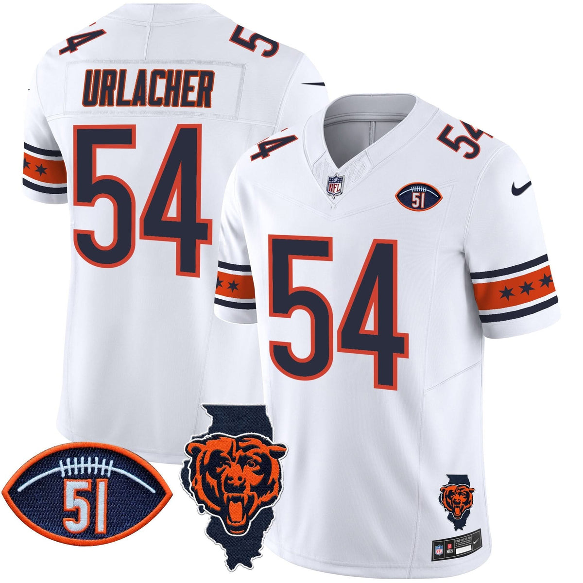 CHI Illinois & Dick Butkus Patch Vapor Limited Jersey - image 11