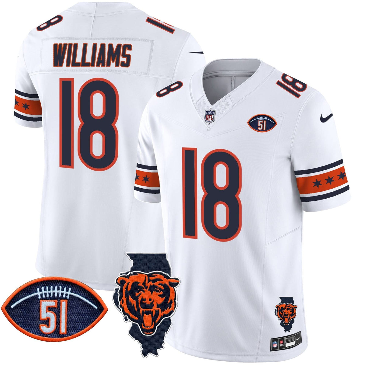 CHI Illinois & Dick Butkus Patch Vapor Limited Jersey - image 8