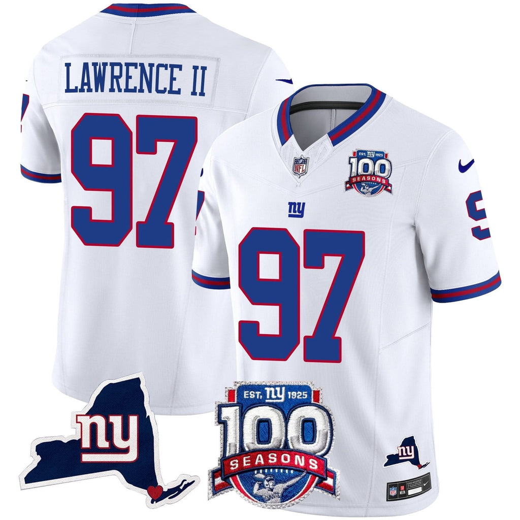NYG 100th Season & State Patch Vapor Limited Jersey - image 36