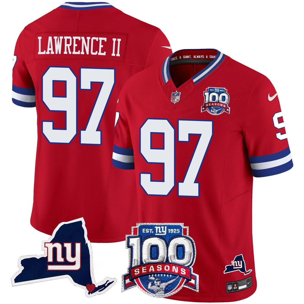 NYG 100th Season & State Patch Vapor Limited Jersey - image 45