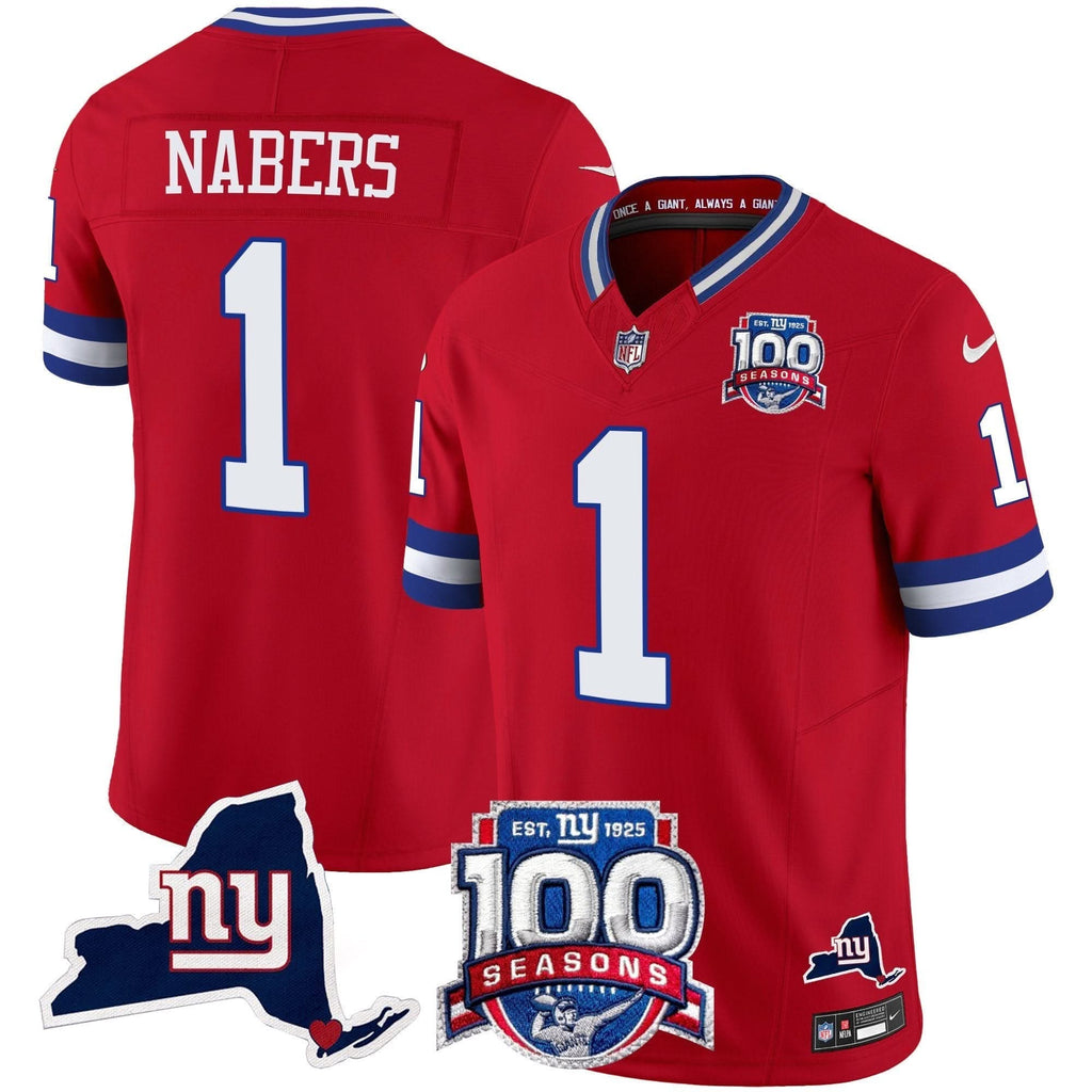 NYG 100th Season & State Patch Vapor Limited Jersey - image 41