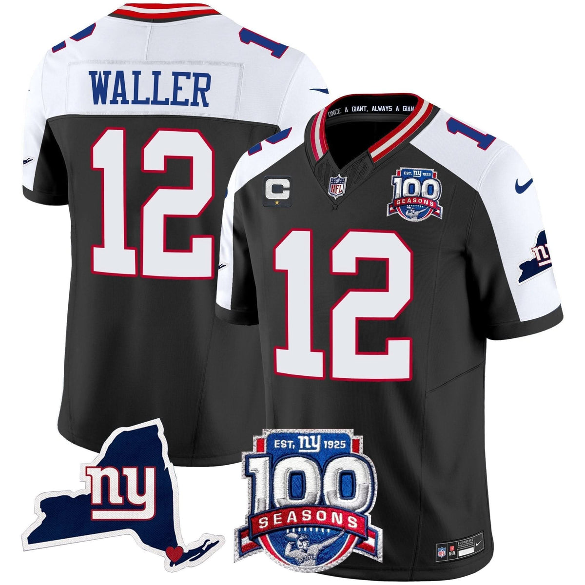 NYG 100th Season & State Patch Vapor Limited Jersey - image 7