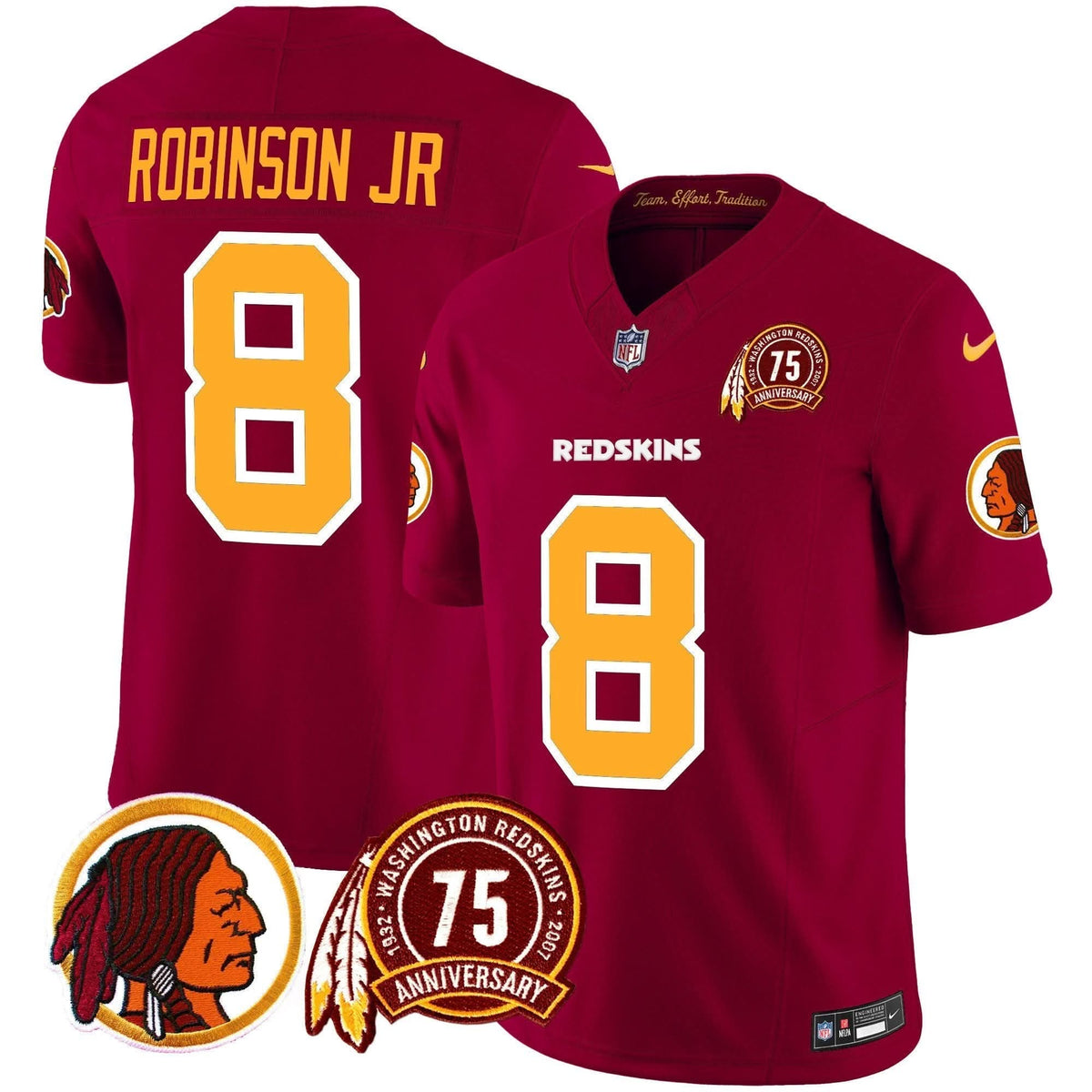 WR 75th Patch Throwback Vapor Limited Jersey - image 2