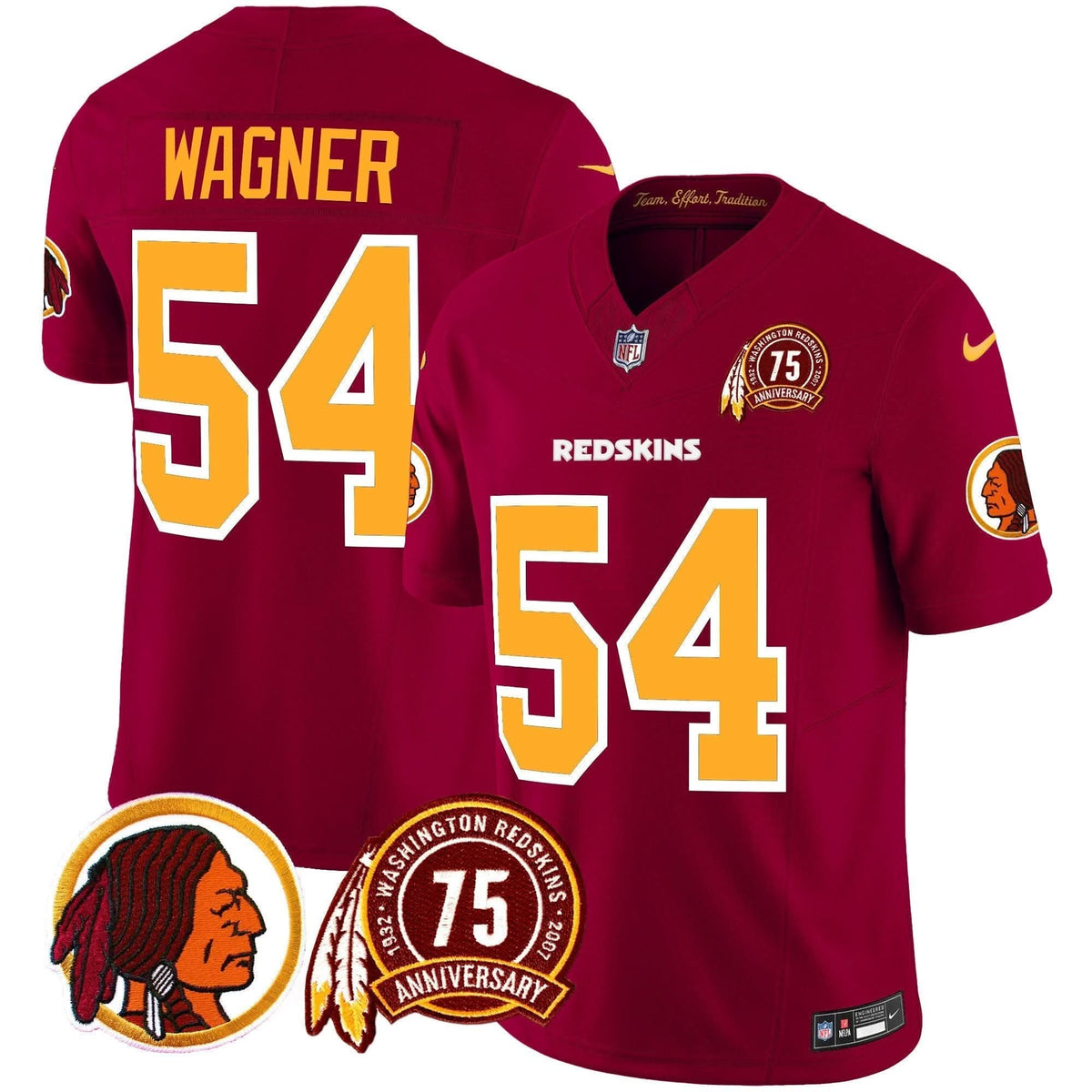 WR 75th Patch Throwback Vapor Limited Jersey - image 4