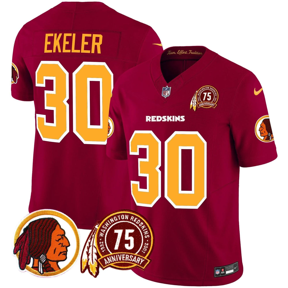 WR 75th Patch Throwback Vapor Limited Jersey - image 3