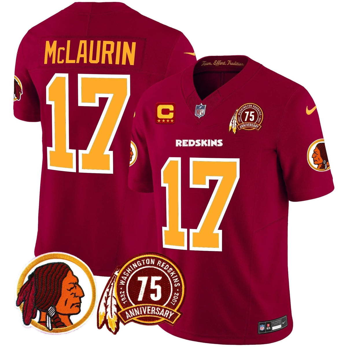 WR 75th Patch Throwback Vapor Limited Jersey - image 5