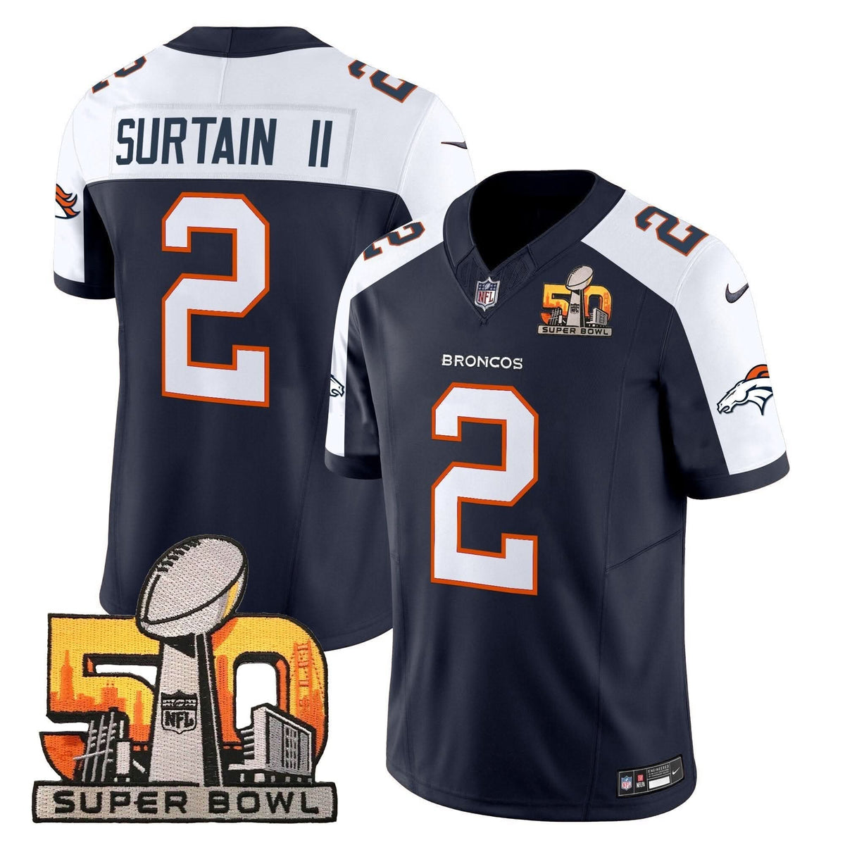 DB Super Bowl 50 Patch Vapor Limited Jersey - image 2