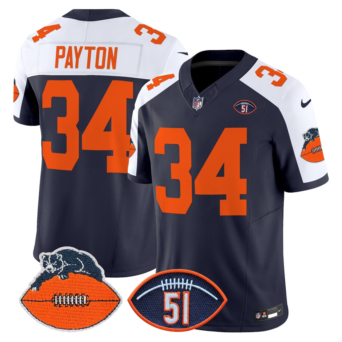 CHI Dick Butkus Patch Throwback Vapor Limited Jersey - image 6