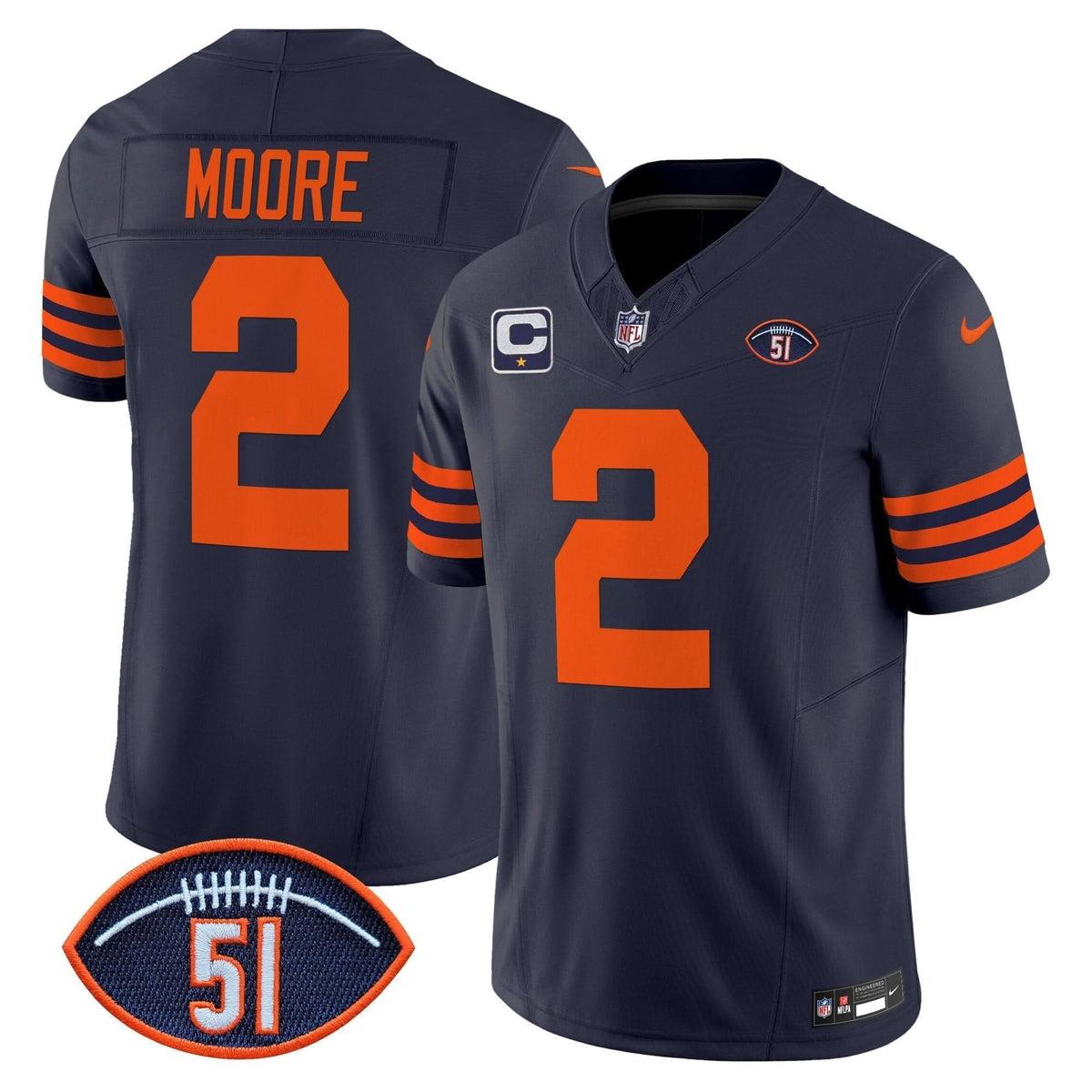CB Dick Butkus Patch Throwback Vapor Limited Jersey - image 19