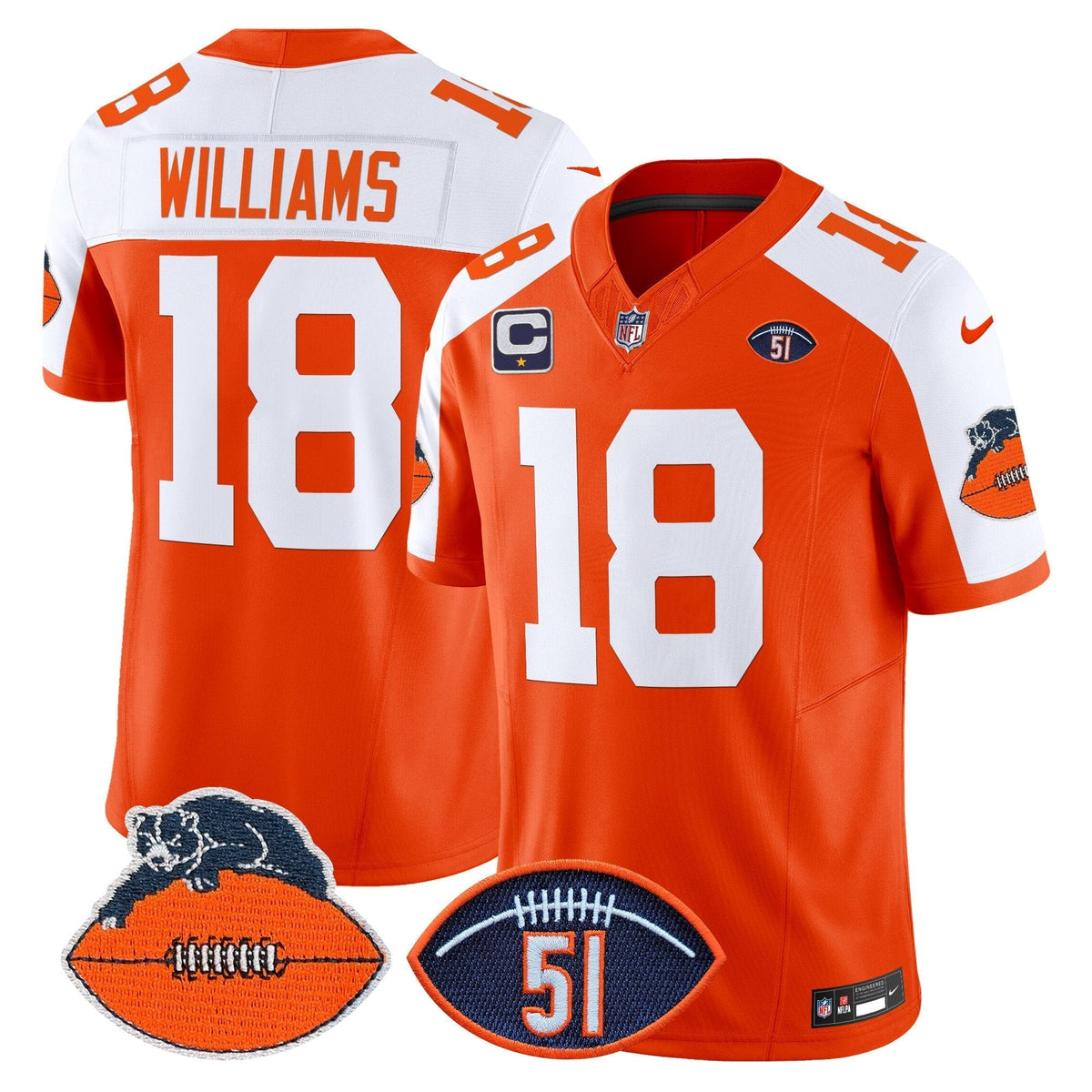CHI Dick Butkus Patch Throwback Vapor Limited Jersey - image 8