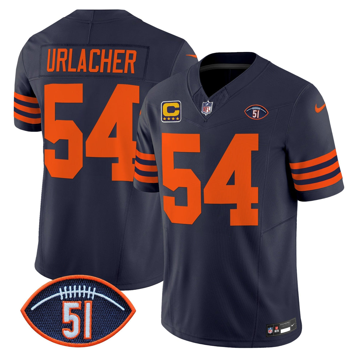 CHI Dick Butkus Patch Throwback Vapor Limited Jersey - image 18