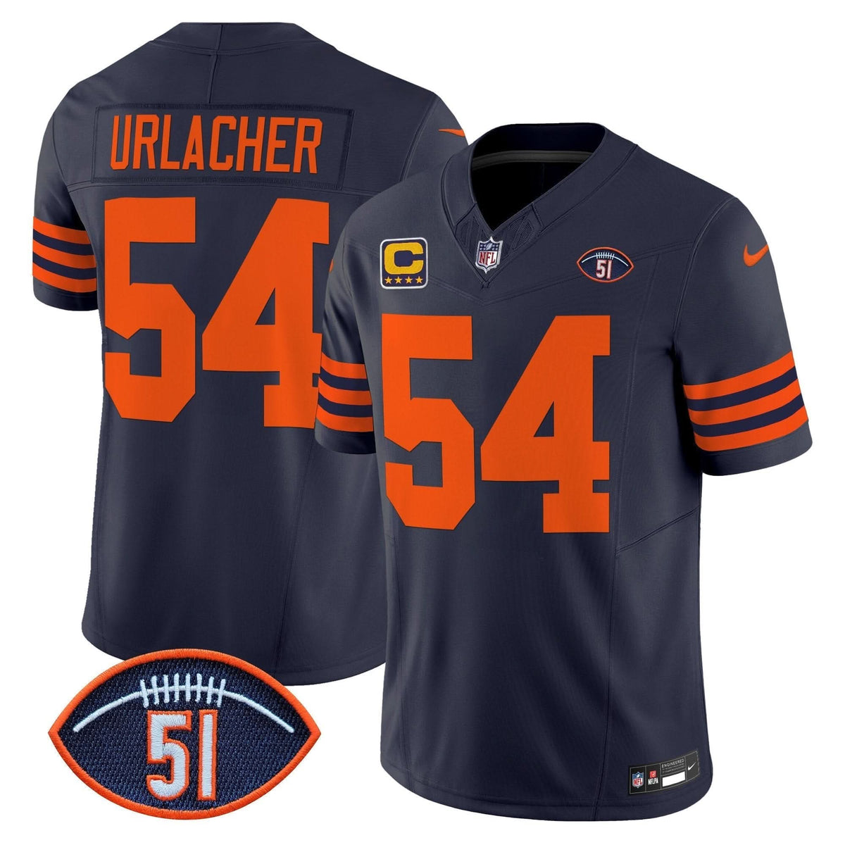CB Dick Butkus Patch Throwback Vapor Limited Jersey - image 18