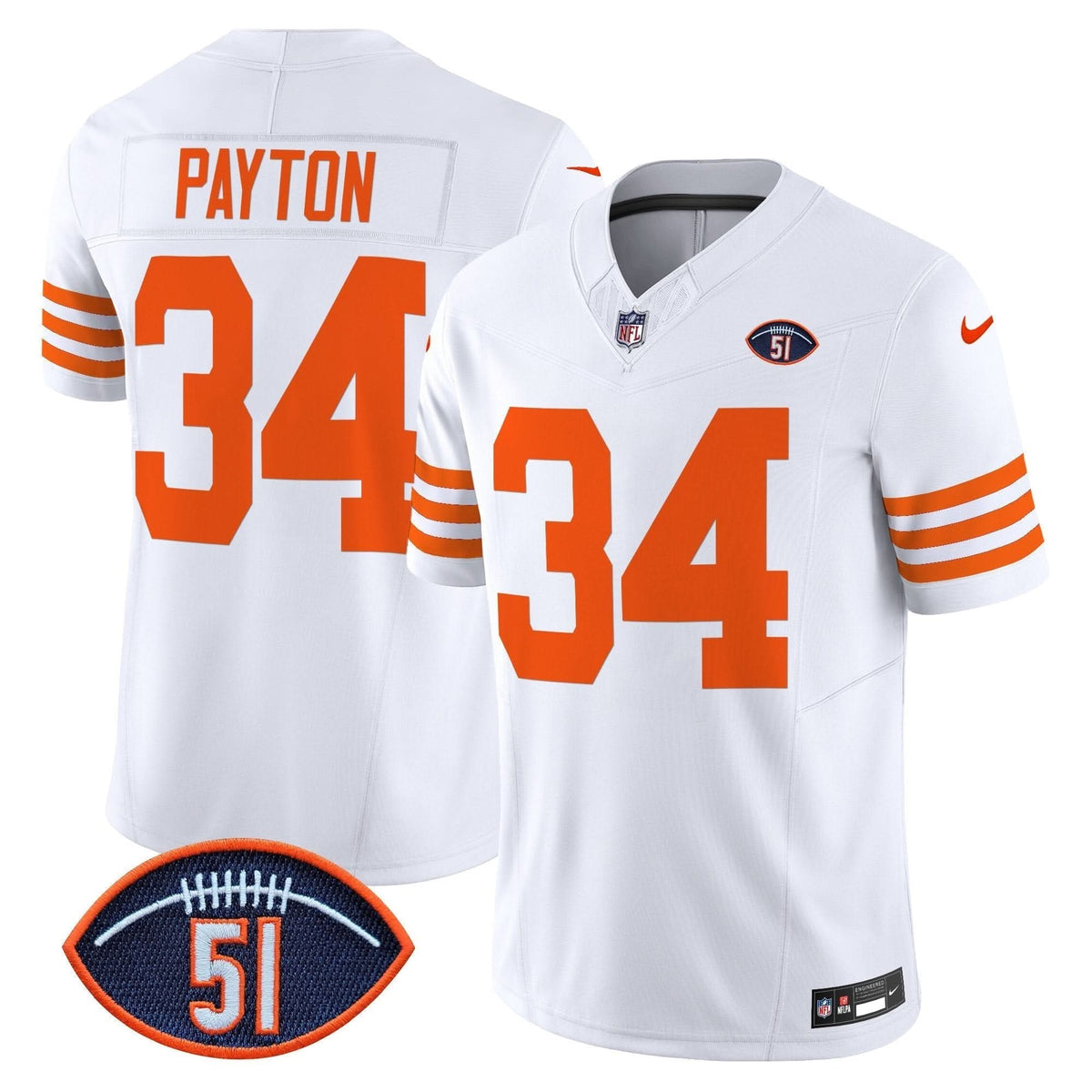 CB Dick Butkus Patch Throwback Vapor Limited Jersey - image 27
