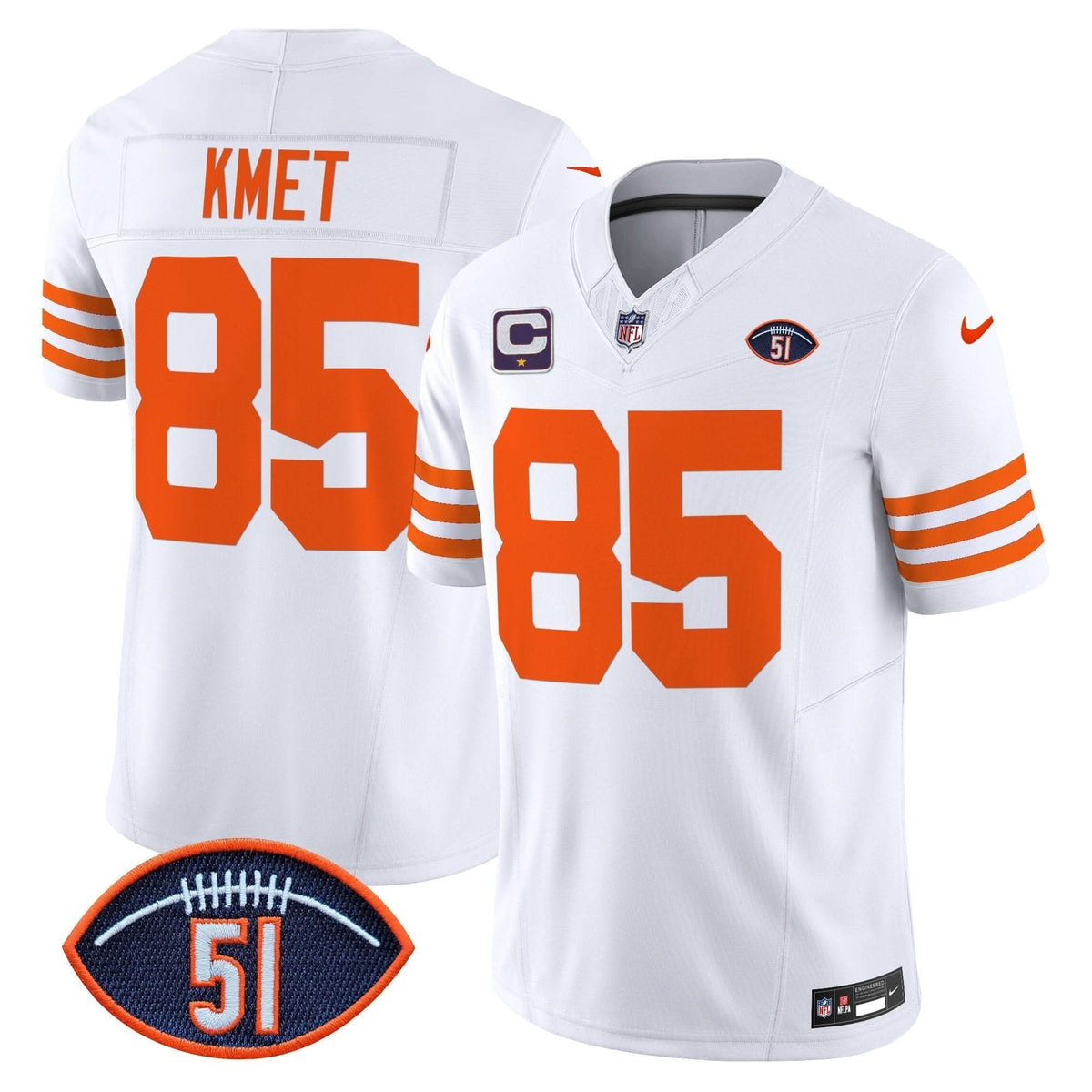 CB Dick Butkus Patch Throwback Vapor Limited Jersey - image 28