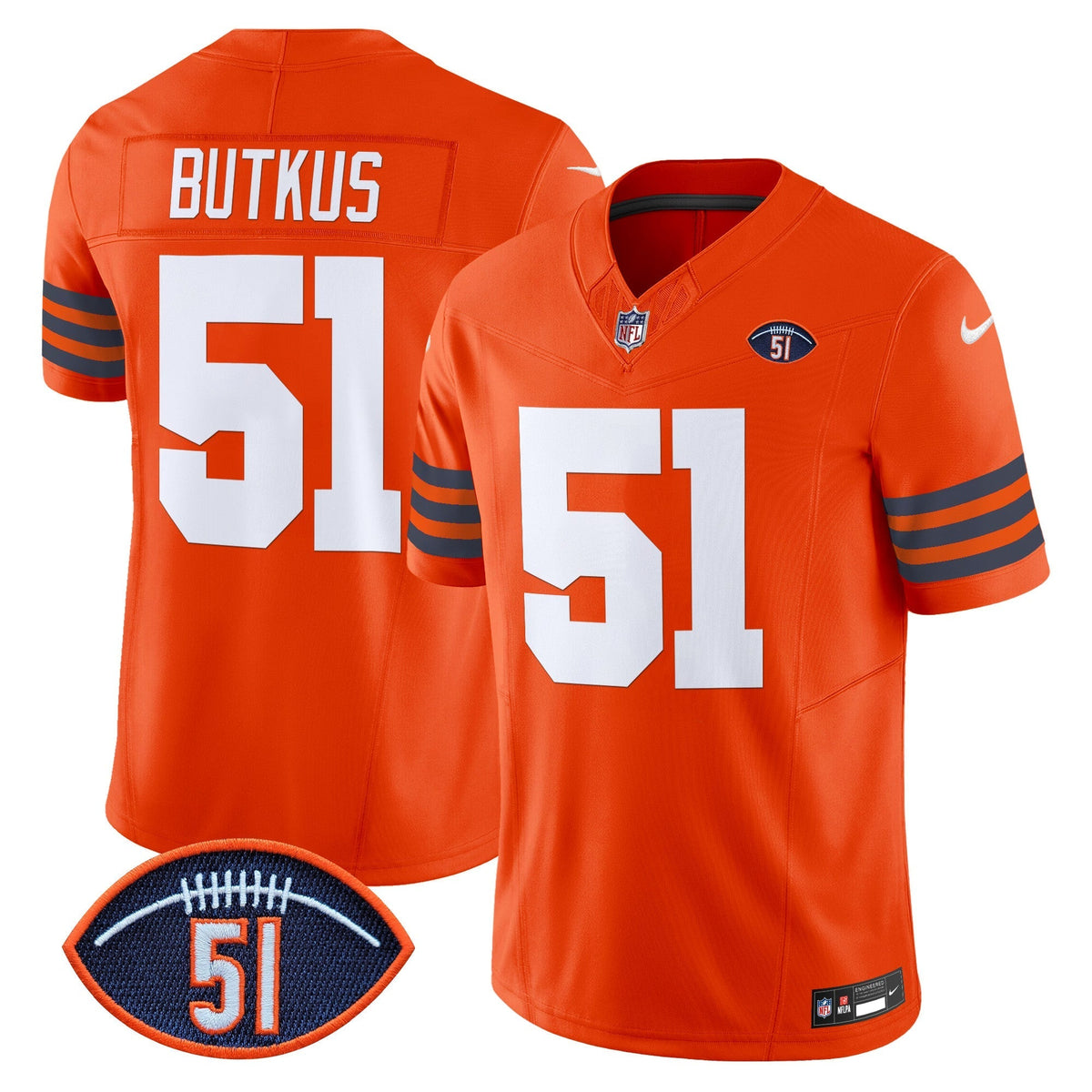 CHI Dick Butkus Patch Throwback Vapor Limited Jersey - image 30