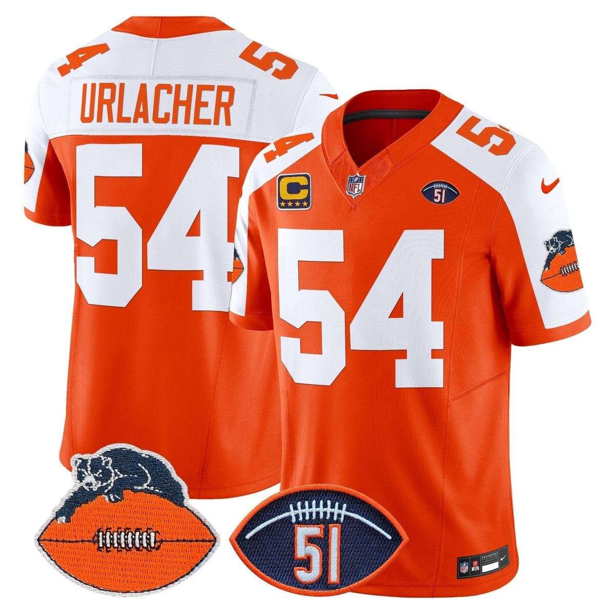 CB Dick Butkus Patch Throwback Vapor Limited Jersey - image 11
