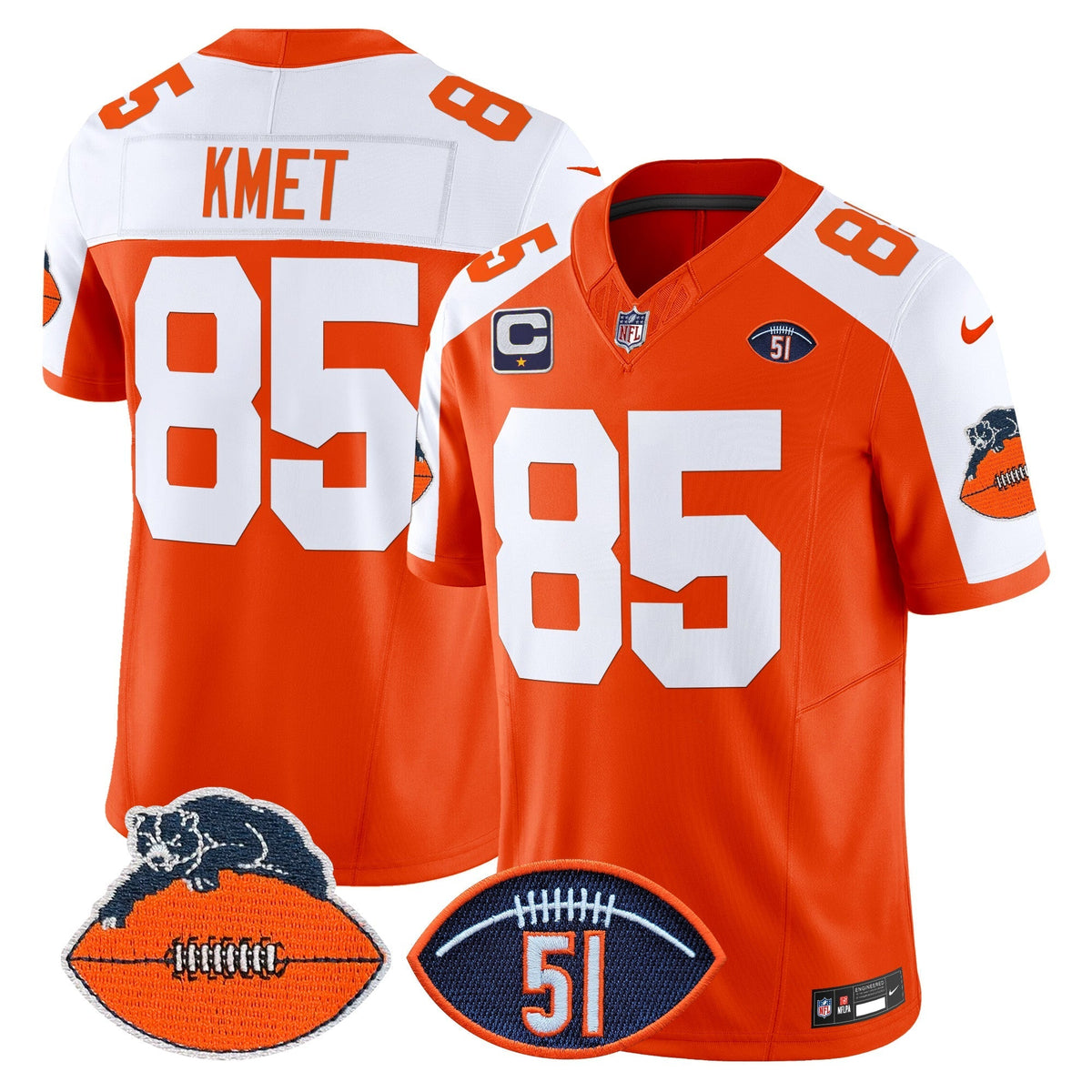 CHI Dick Butkus Patch Throwback Vapor Limited Jersey - image 14