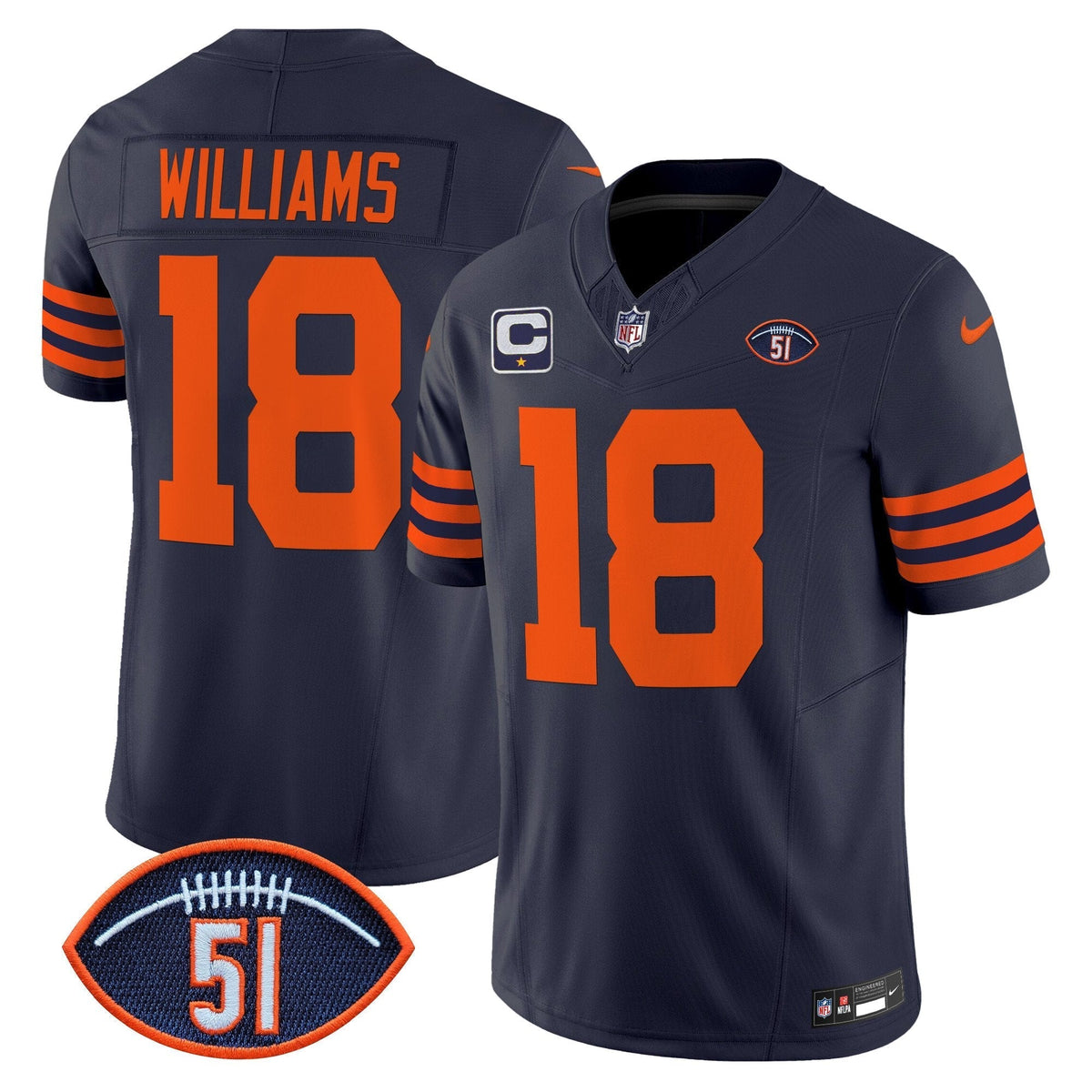 CHI Dick Butkus Patch Throwback Vapor Limited Jersey - image 15