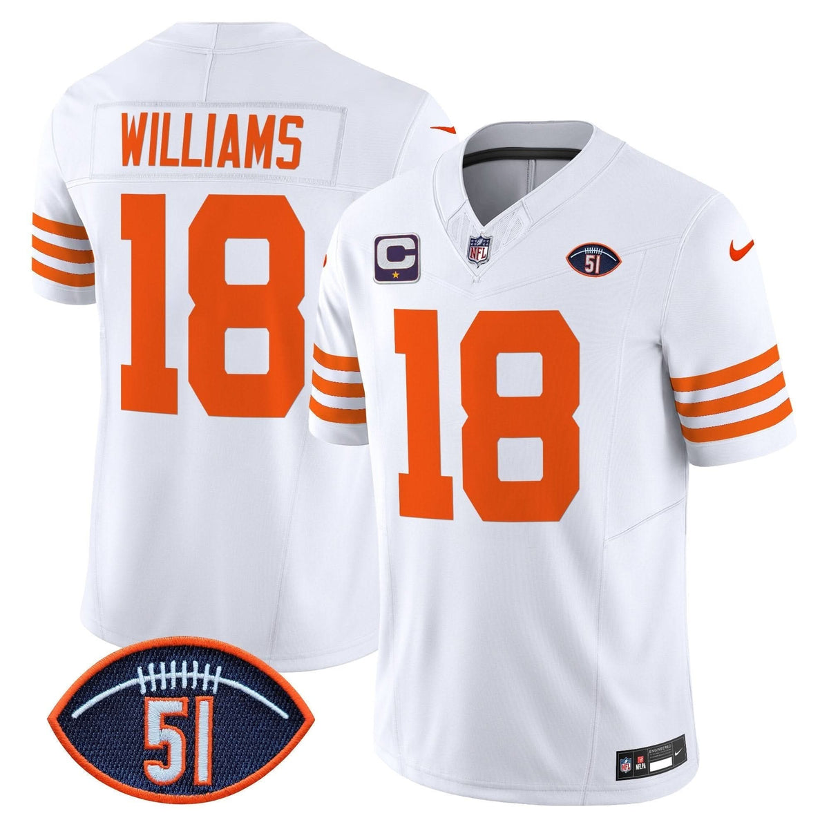 CB Dick Butkus Patch Throwback Vapor Limited Jersey - image 22