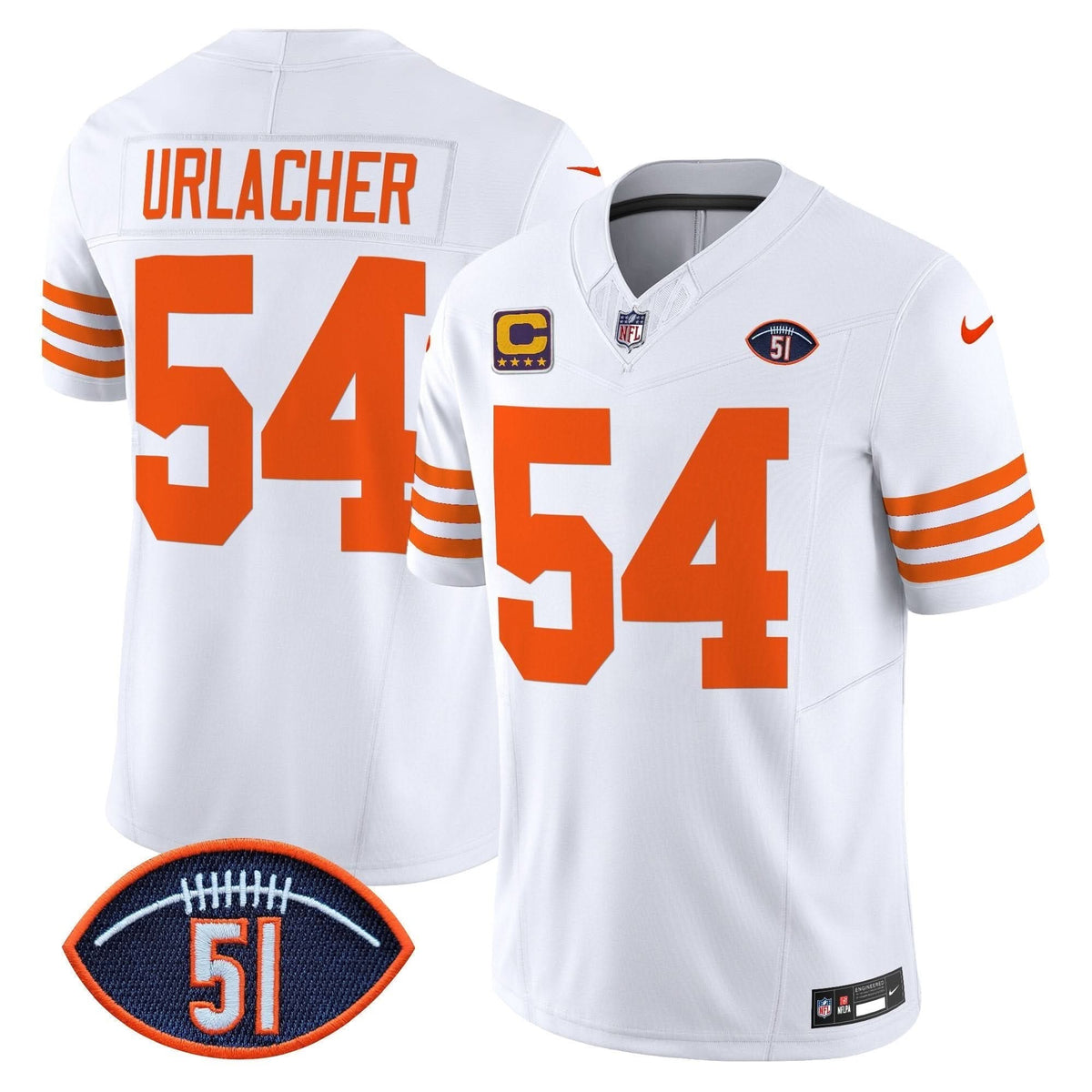 CB Dick Butkus Patch Throwback Vapor Limited Jersey - image 25