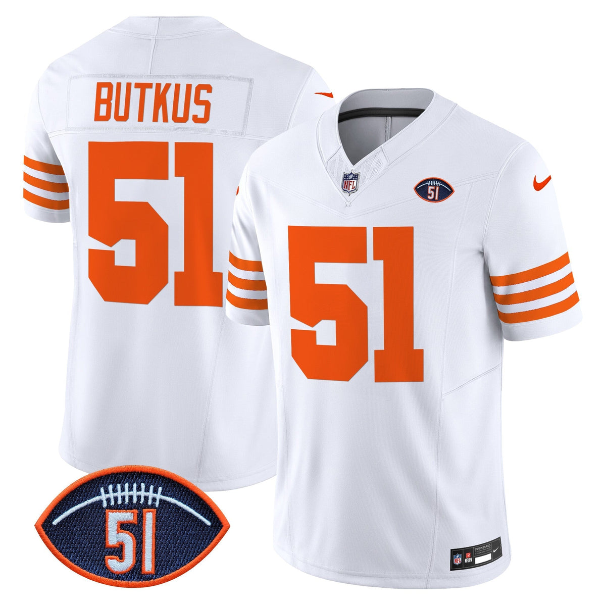 CHI Dick Butkus Patch Throwback Vapor Limited Jersey - image 23