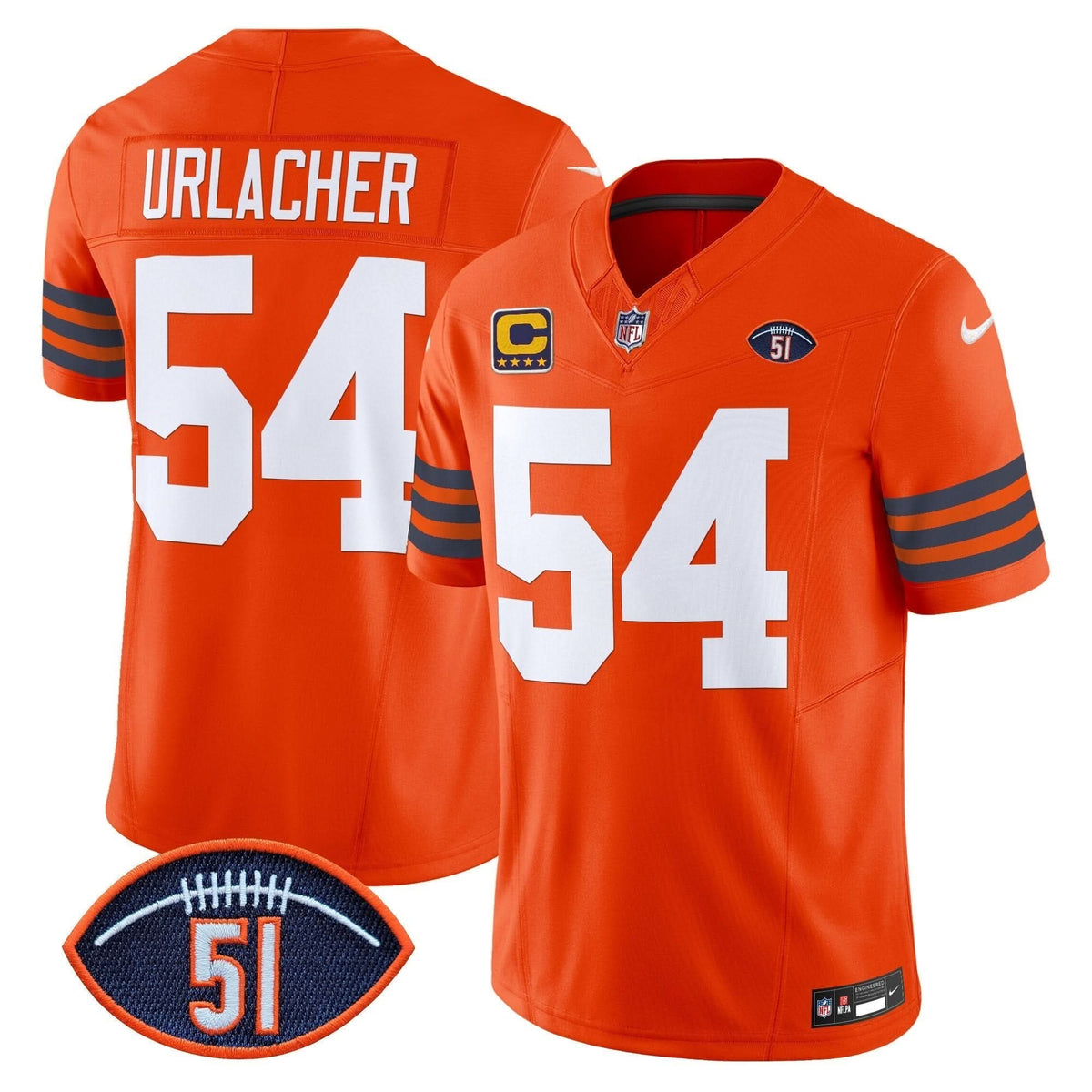 CB Dick Butkus Patch Throwback Vapor Limited Jersey - image 32