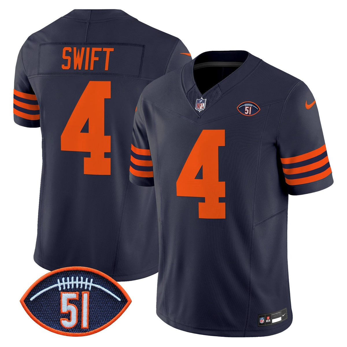 CHI Dick Butkus Patch Throwback Vapor Limited Jersey - image 17