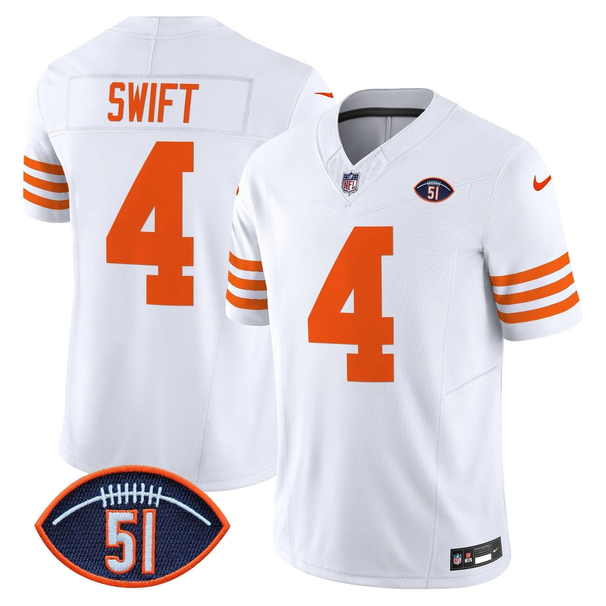 CB Dick Butkus Patch Throwback Vapor Limited Jersey - image 24