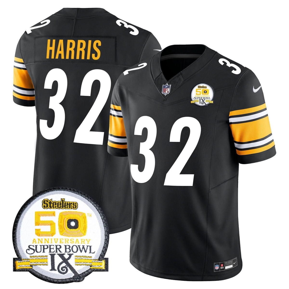 PIT 50th Anniversary Of Super Bowl IX Patch Vapor Limited Jersey - image 28