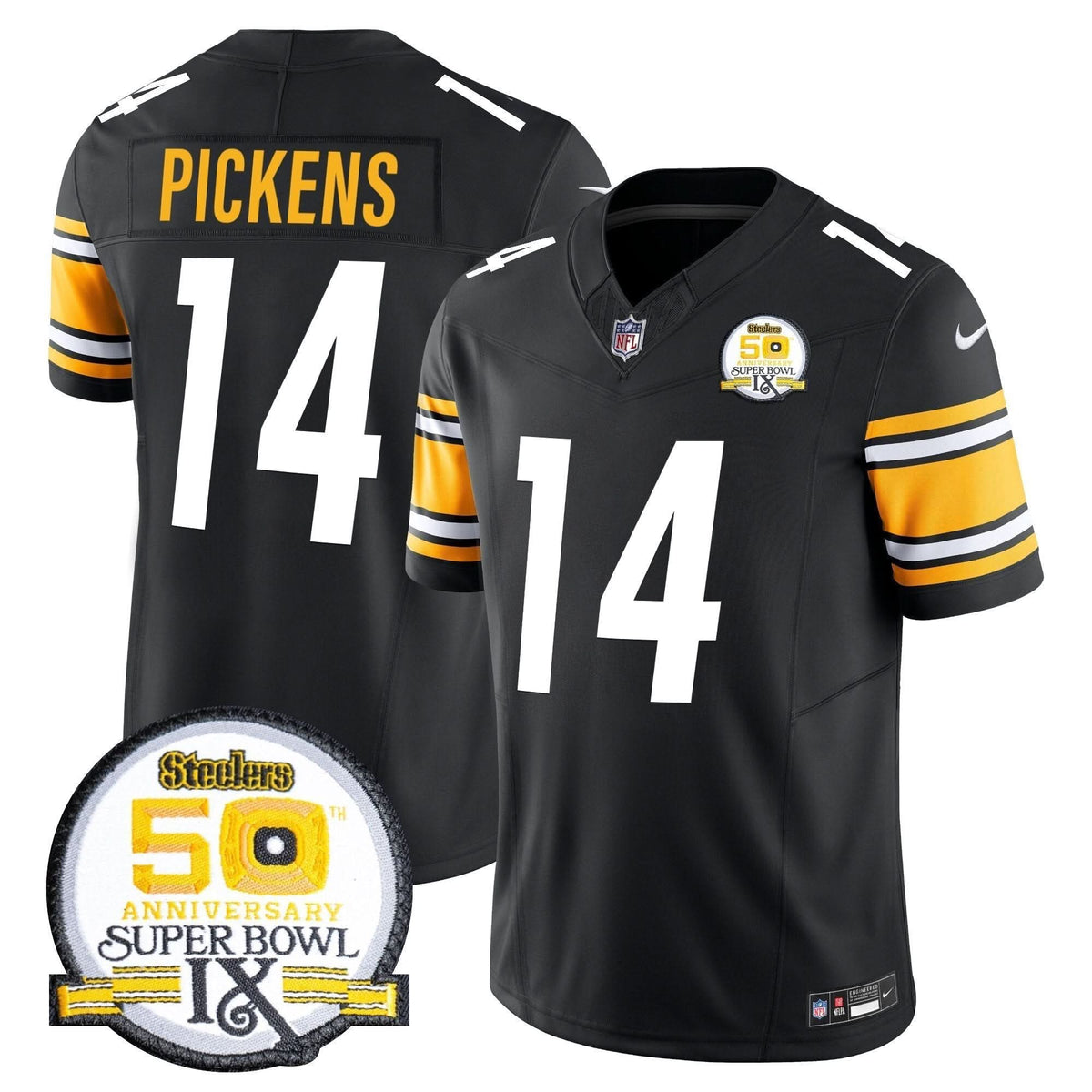 PIT 50th Anniversary Of Super Bowl IX Patch Vapor Limited Jersey - image 24