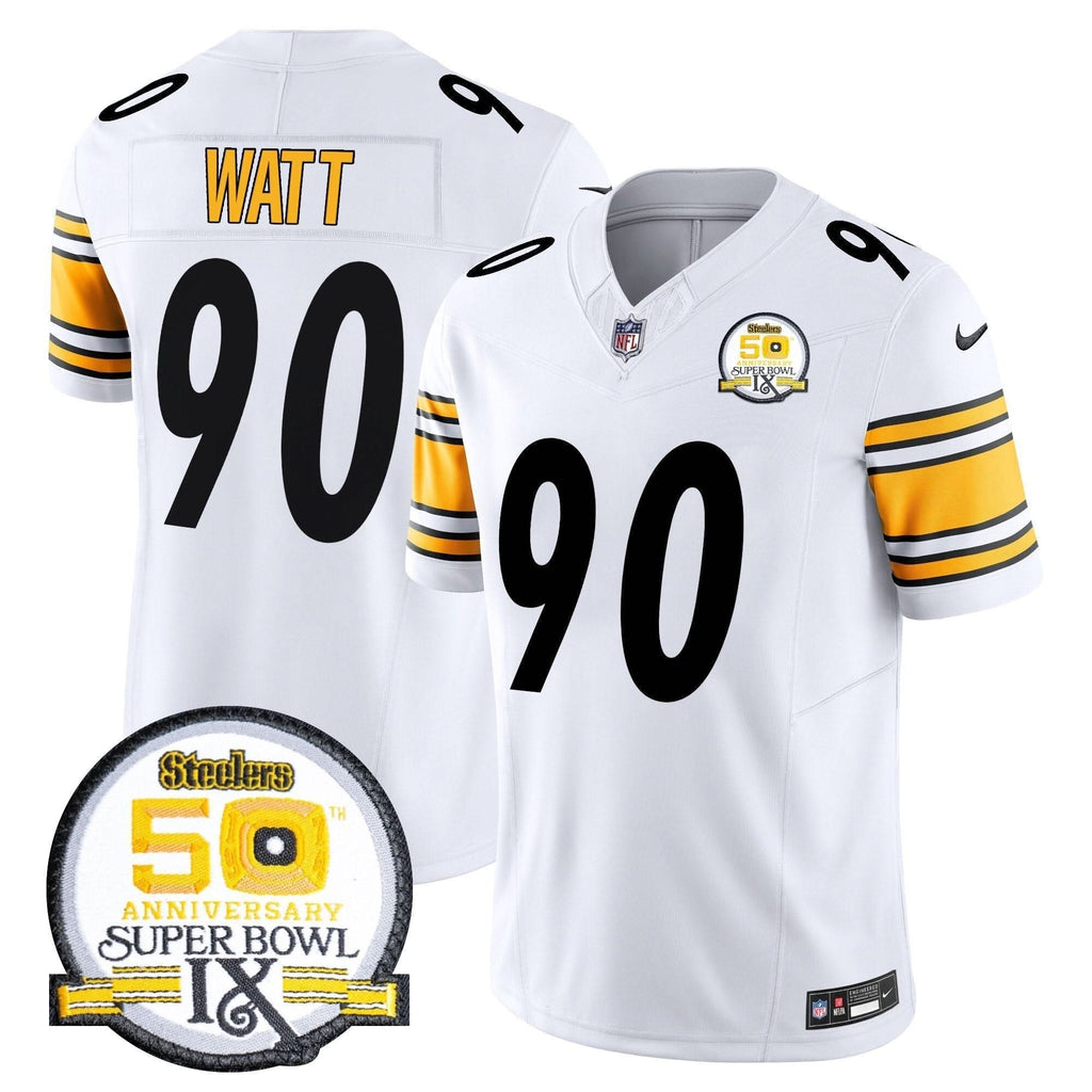 PIT 50th Anniversary Of Super Bowl IX Patch Vapor Limited Jersey - image 33