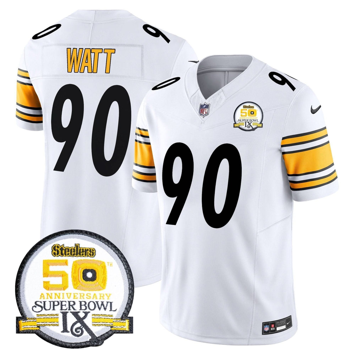 PIT 50th Anniversary Of Super Bowl IX Patch Vapor Limited Jersey - image 33